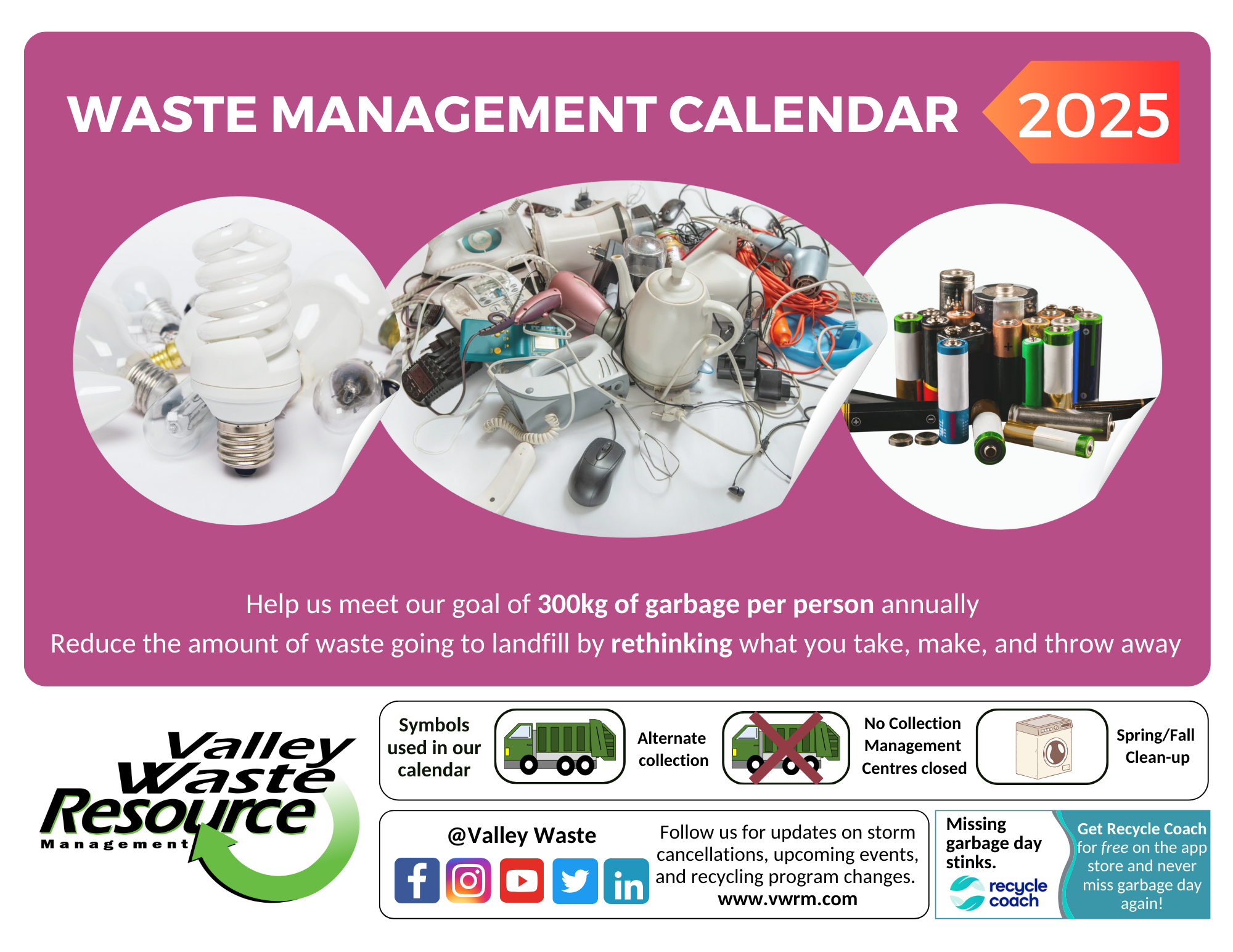 Sorting Guide and Calendar Valley WasteResource Management